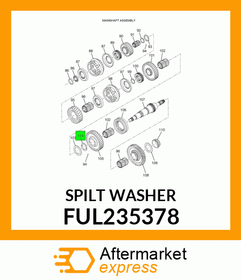 SPILTWASHER FUL235378