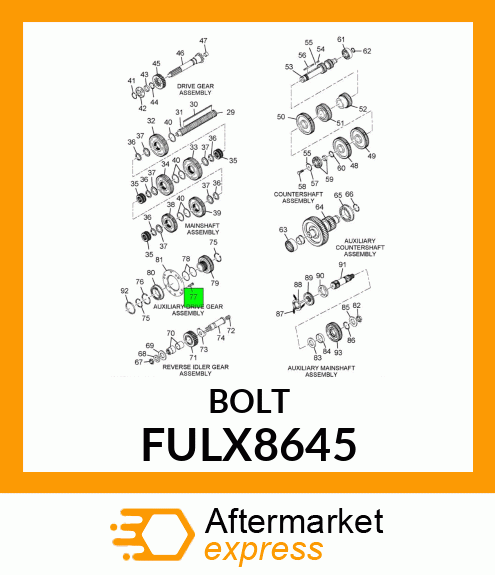 BOLT FULX8645