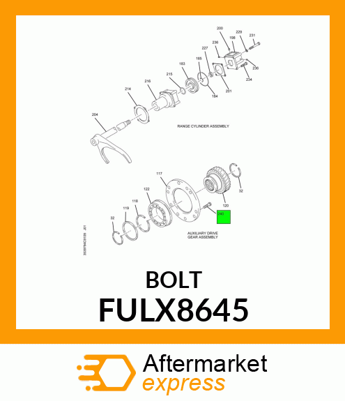 BOLT FULX8645