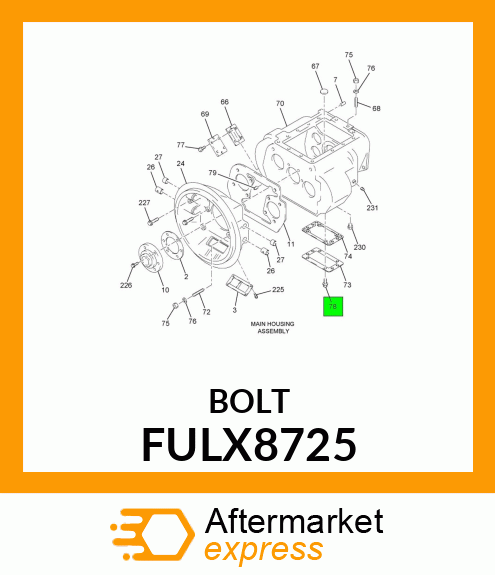 BOLT FULX8725