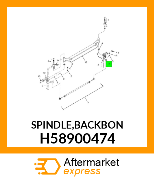 SPINDLE,BACKBON H58900474