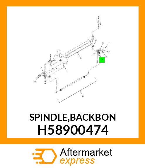 SPINDLE,BACKBON H58900474