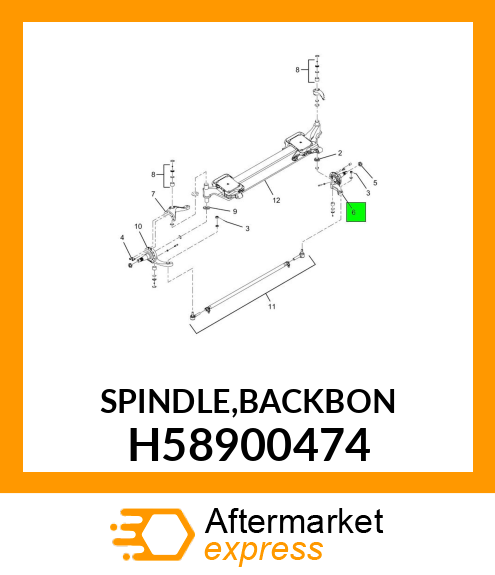 SPINDLE,BACKBON H58900474