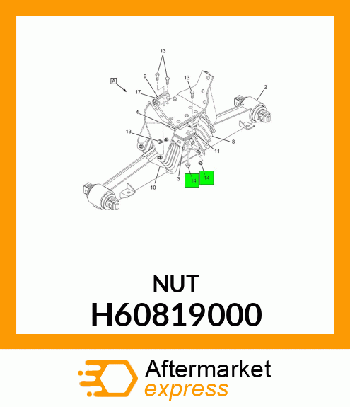 NUT (package qty 40) H60819000