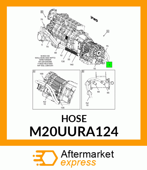 HOSE M20UURA124