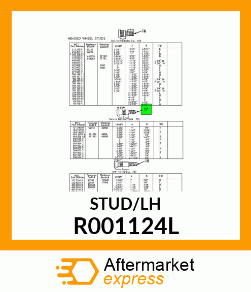 STUD/LH R001124L