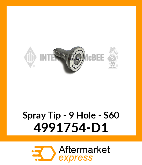 Spare part 4991754-D1 + Spray Tip - 9 Hole - S60