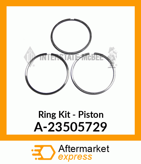 Spare part A-23505729 + Ring Set - Piston