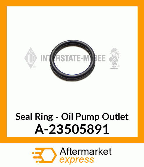 Spare part A-23505891 + Seal Ring - Oil Pump Outlet