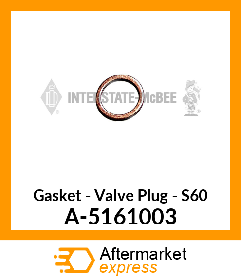 Gasket - Valve Plug - S60 A-5161003