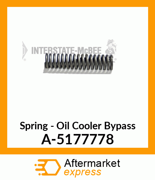 Spring - Oil Cooler Bypass A-5177778