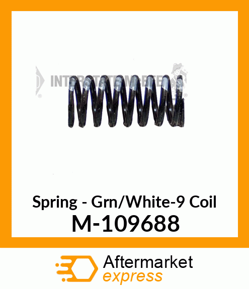 Spring - Grn/White-9 Coil M-109688