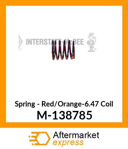 Spring - Red/Orange-6.47 Coil M-138785