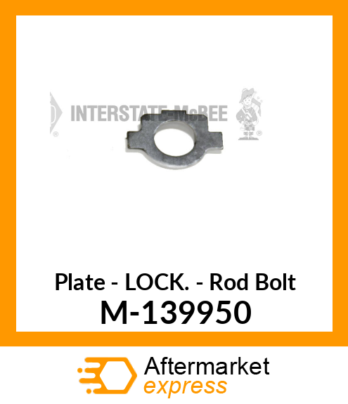 Plate - Lock - Rod Bolt M-139950