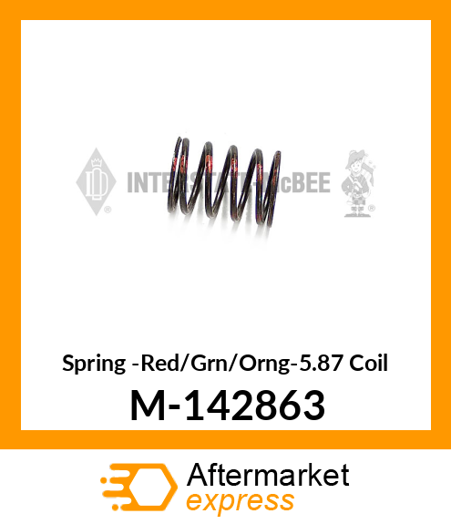 Spring -Red/Grn/Orng-5.87 Coil M-142863