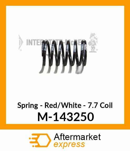 Spring - Red/White - 7.7 Coil M-143250