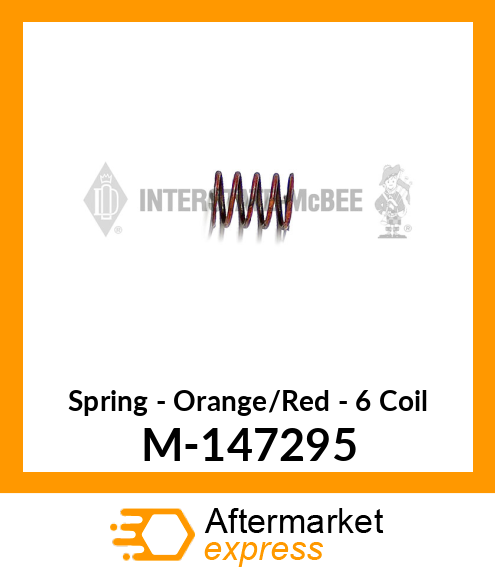 Spring - Orange/Red - 6 Coil M-147295