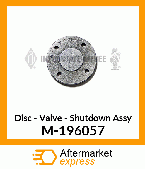 Disc - Valve - Shutdown Assy M-196057