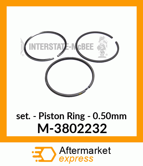 Spare part M-3802232 + Set - Piston Ring - .50mm