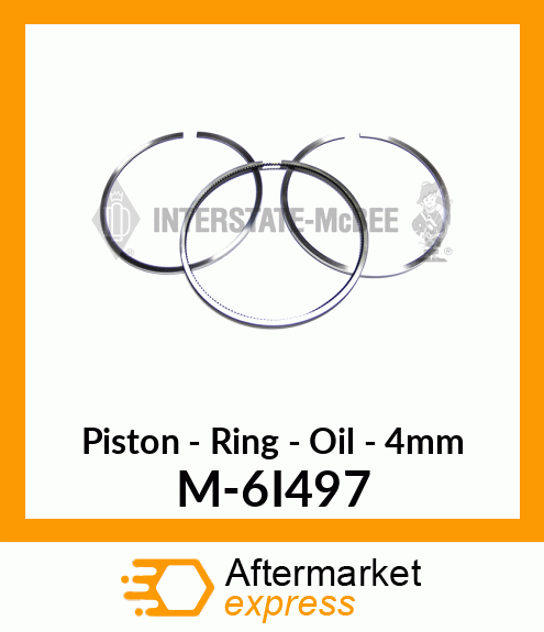 Ring - Piston - Oil - 4mm M-6I497