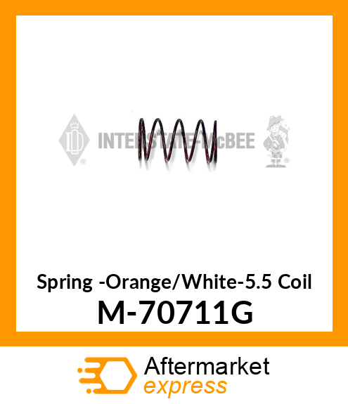 Spring -Orange/White-5.5 Coil M-70711G