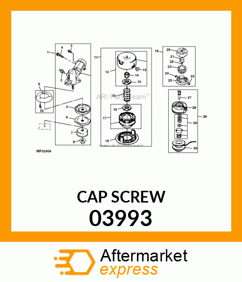 Cap Screw - CAP GEAR HD.SCREW 03993