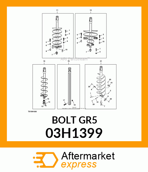 BOLT, ROUND HEAD SQUARE NECK 03H1399