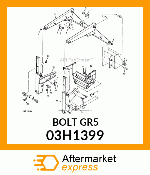 BOLT, ROUND HEAD SQUARE NECK 03H1399