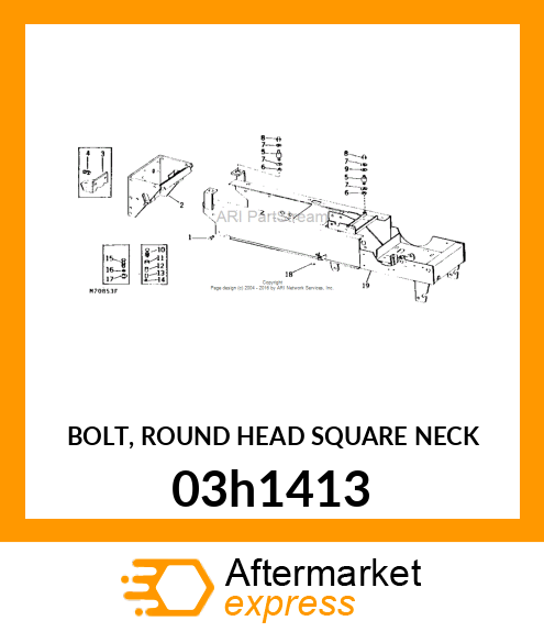 BOLT, ROUND HEAD SQUARE NECK 03h1413