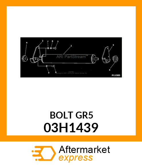 BOLT, ROUND HEAD SQUARE NECK 03H1439