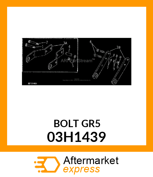 BOLT, ROUND HEAD SQUARE NECK 03H1439