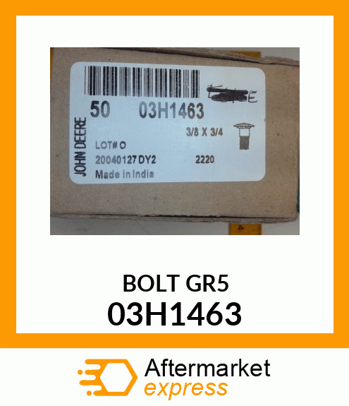 BOLT, ROUND HEAD SQUARE NECK 03H1463