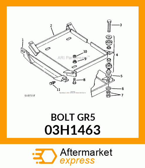 BOLT, ROUND HEAD SQUARE NECK 03H1463