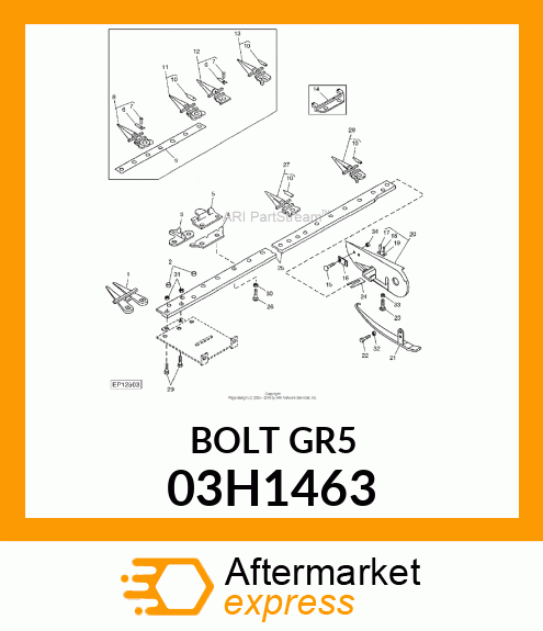 BOLT, ROUND HEAD SQUARE NECK 03H1463