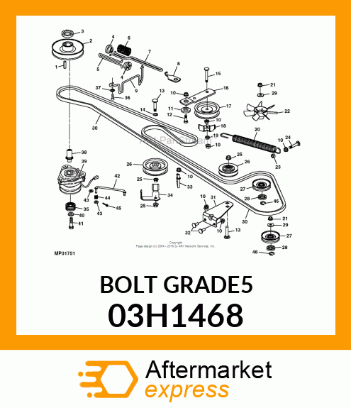 BOLT, ROUND HEAD SHORT SQUARE NECK 03H1468