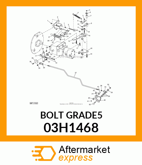 BOLT, ROUND HEAD SHORT SQUARE NECK 03H1468