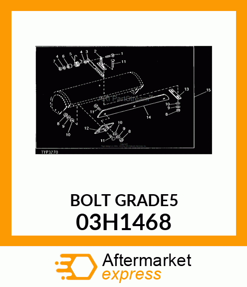 BOLT, ROUND HEAD SHORT SQUARE NECK 03H1468