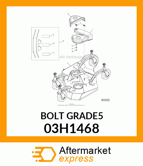 BOLT, ROUND HEAD SHORT SQUARE NECK 03H1468