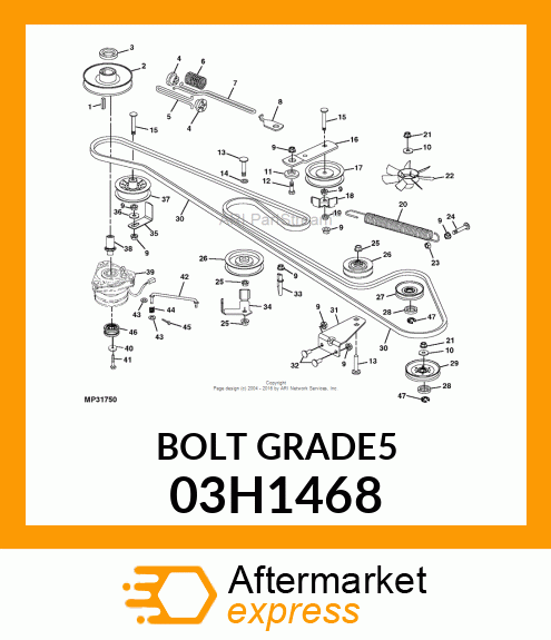 BOLT, ROUND HEAD SHORT SQUARE NECK 03H1468