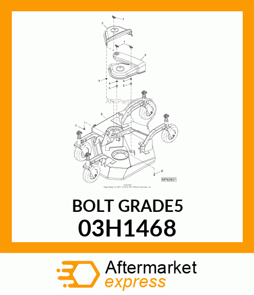 BOLT, ROUND HEAD SHORT SQUARE NECK 03H1468