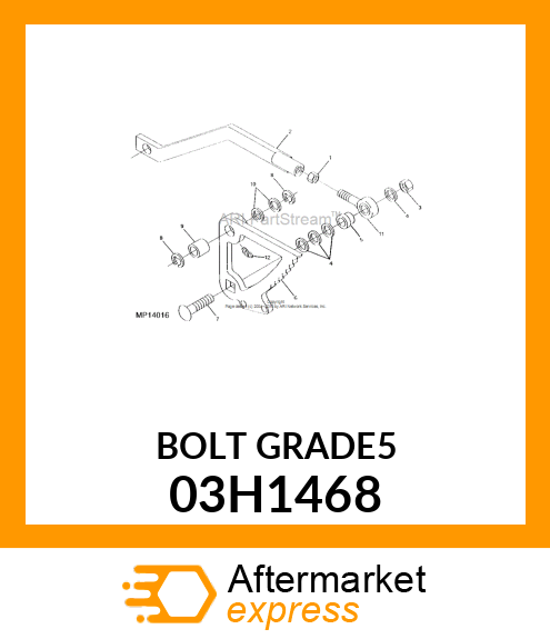 BOLT, ROUND HEAD SHORT SQUARE NECK 03H1468