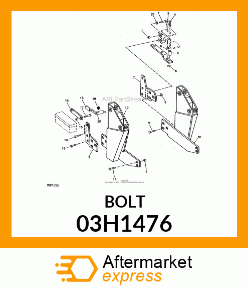 BOLT, ROUND HEAD SQUARE NECK 03H1476