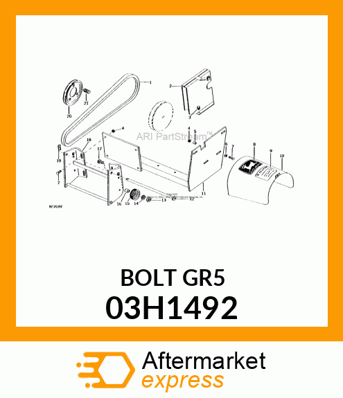 BOLT, ROUND HEAD SQUARE NECK 03H1492