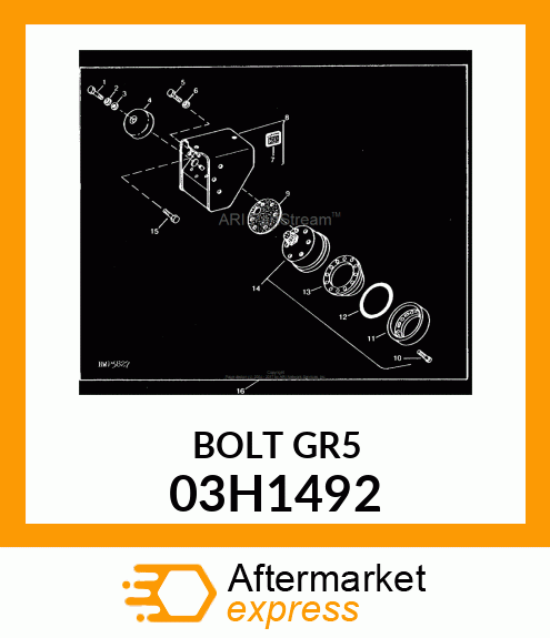 BOLT, ROUND HEAD SQUARE NECK 03H1492