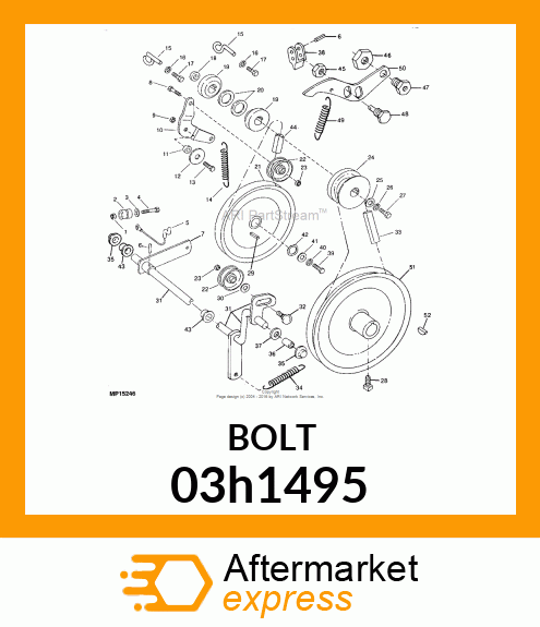 BOLT, ROUND HEAD SHORT SQUARE NECK 03h1495