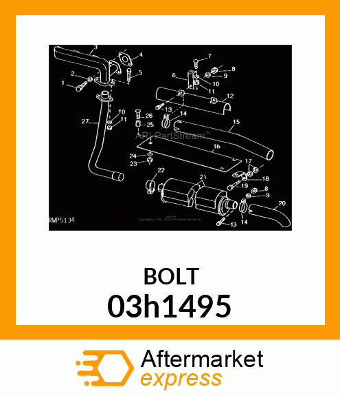 BOLT, ROUND HEAD SHORT SQUARE NECK 03h1495