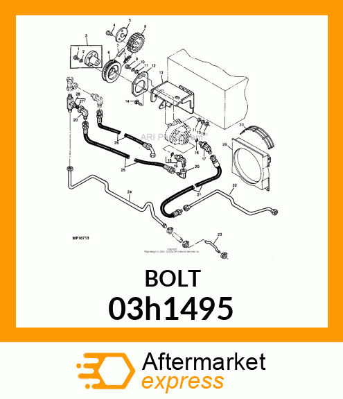 BOLT, ROUND HEAD SHORT SQUARE NECK 03h1495