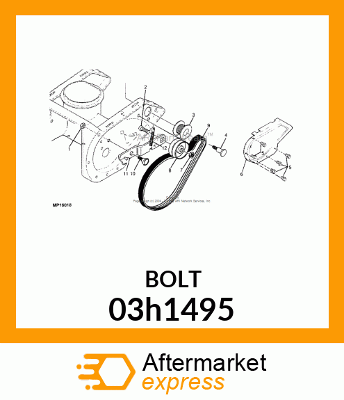 BOLT, ROUND HEAD SHORT SQUARE NECK 03h1495