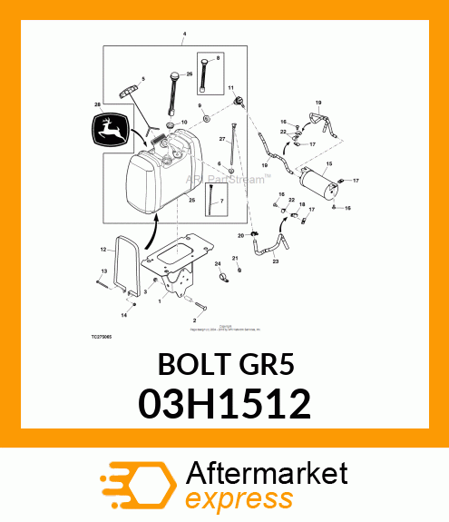 BOLT, ROUND HEAD SQUARE NECK 03H1512