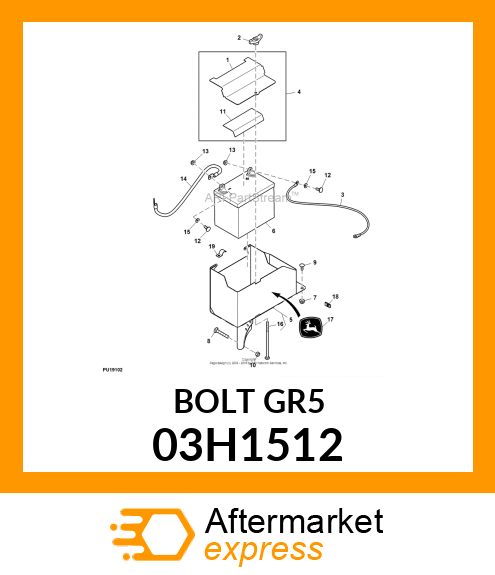 BOLT, ROUND HEAD SQUARE NECK 03H1512